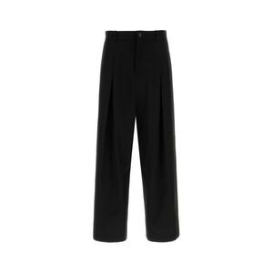 Loewe Men Black Cotton Wide-Leg Pant